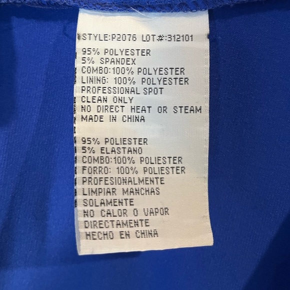 Stenay Cobalt Blue and Tan Evening Gown - Picture 8 of 9